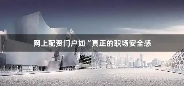 网上配资门户如“真正的职场安全感